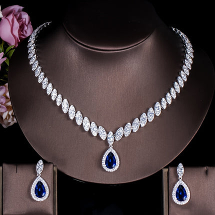 Elegant Waterdrop Zirconia Set