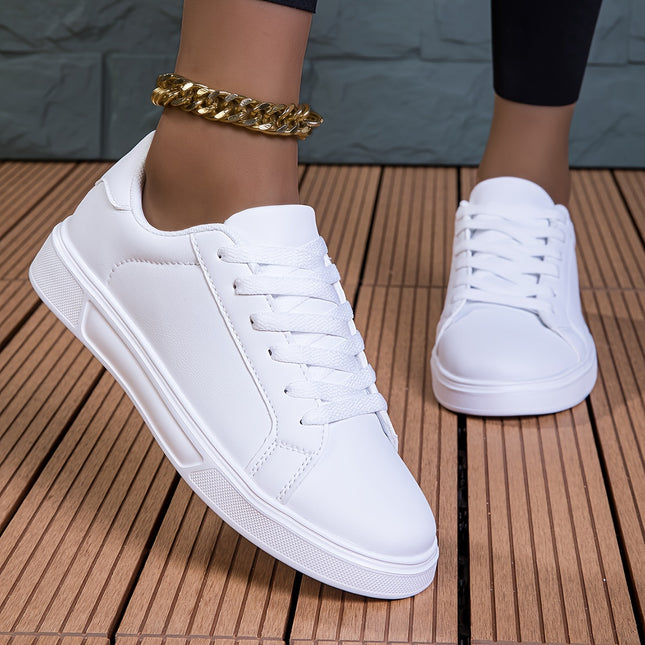 Women's Solid Color Minimalist Sneakers