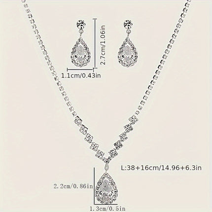 3pcs Luxury Zirconia Jewelry Set