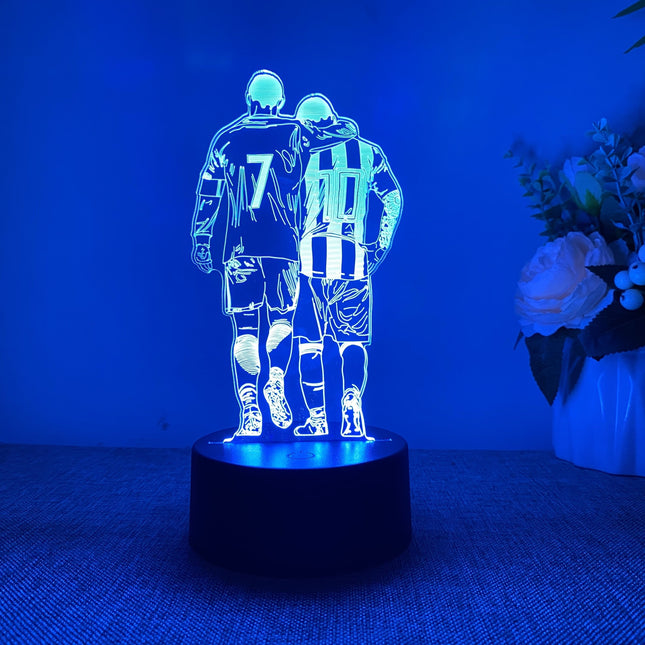 3D Soccer Player Night Light – LED, Battery/USB Powered