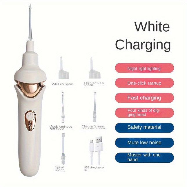 Rechargeable LED Ear Cleaner - Safe & Odorless for All