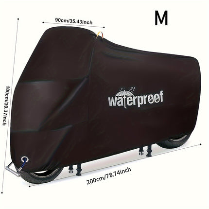 All-Season Waterproof Motorcycle Cover with Reflective Safety Straps
