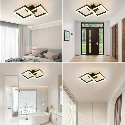 Modern Square LED Ceiling Lamp – Warm White Light