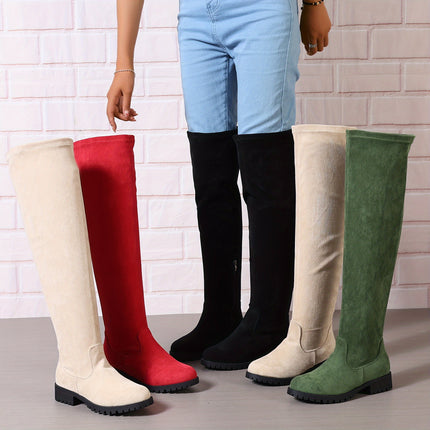 Chic Chunky Heel Over-the-Knee Boots