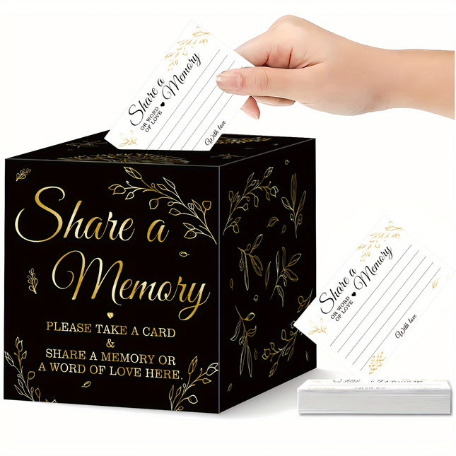51pcs Black & Golden Memory Card Box Set