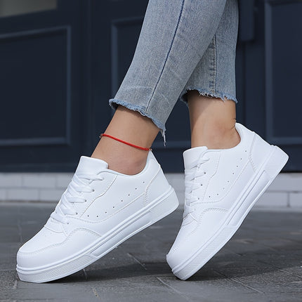 Women's Sporty Faux Leather Sneakers