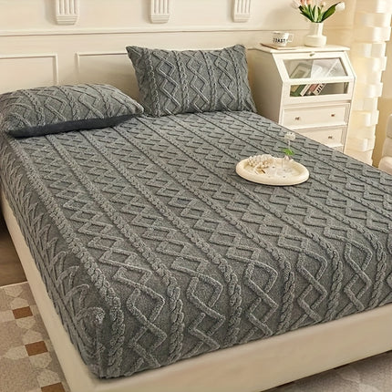 Winter Thickened Taffeta Velvet Fitted Sheet – Soft & Cozy