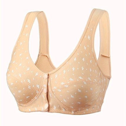 Comfort-Fit Front-Closure Vest Bra