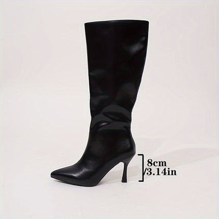 Elegant Knee-High Heel Boots