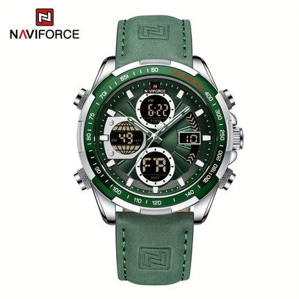 Multi-Functional Leather Quartz Watch