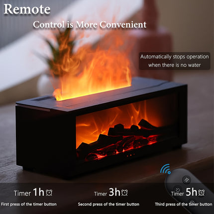 Fireplace Aromatherapy Diffuser - Cozy Mist & Flame Design