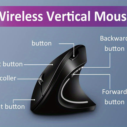 Ergonomic Vertical Wireless Mouse – Game & Work Effortlessl - Monti Bargains