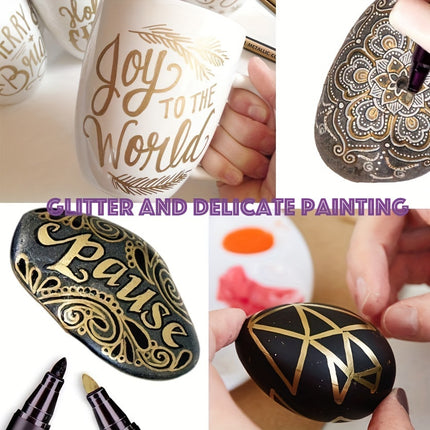 Metallic Glitter Paint Marker Pens