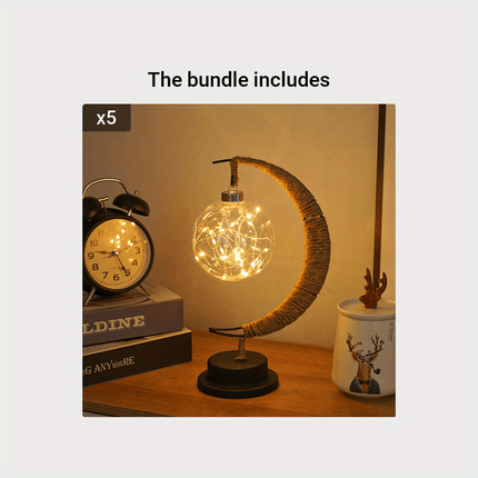 LED Ball Moon Lamp - Wrought Iron Decorative Desk Lamp