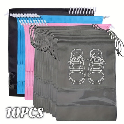 10-Piece Travel Shoe Storage Bags