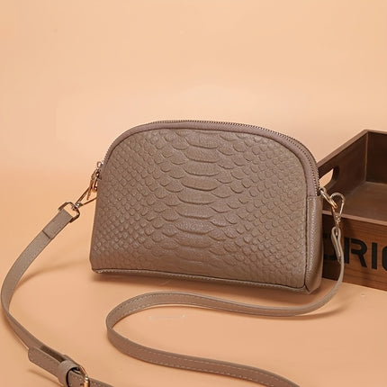 Crocodile Pattern Leather Crossbody