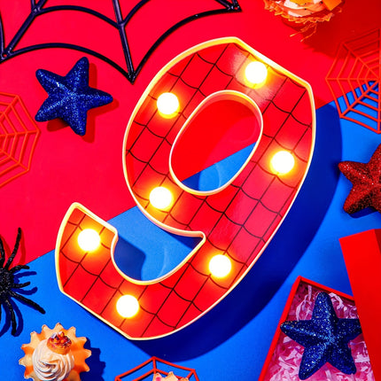 1pc Spider LED Numbers Light For Birthday Decoration