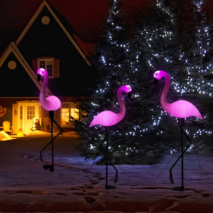 Solar Flamingo Lights - Fun Outdoor Garden Decor