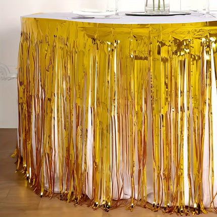 1pc Golden Tassel Table Skirt