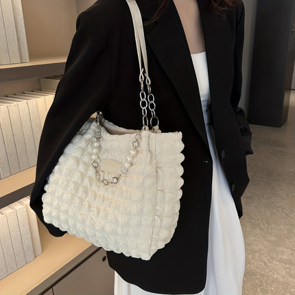 Pleated Cloud Ruched Tote