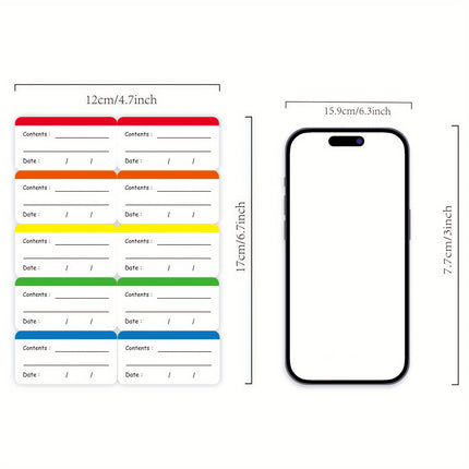 100 Colorful Removable Freezer & Storage Labels