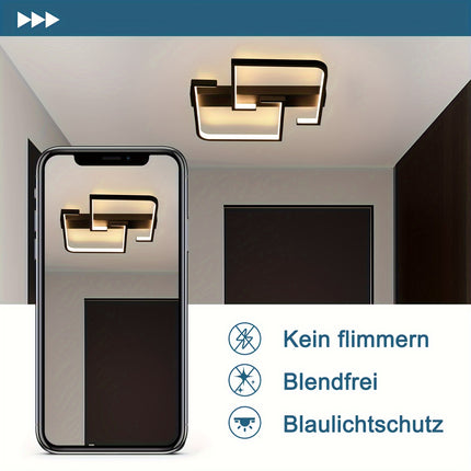 Modern Geometry LED Ceiling Light – Warm & Stylish