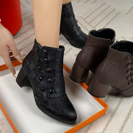 Chic Chunky Heel Ankle Boots