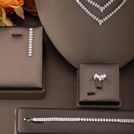 Elegant Arab-Style Leaf Jewelry Set