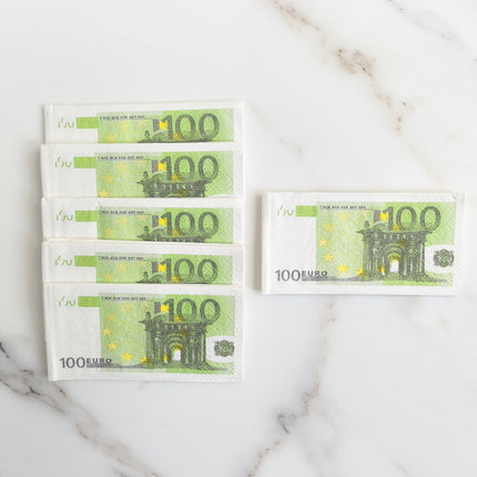3-Pack 100 Euro Printed Napkins