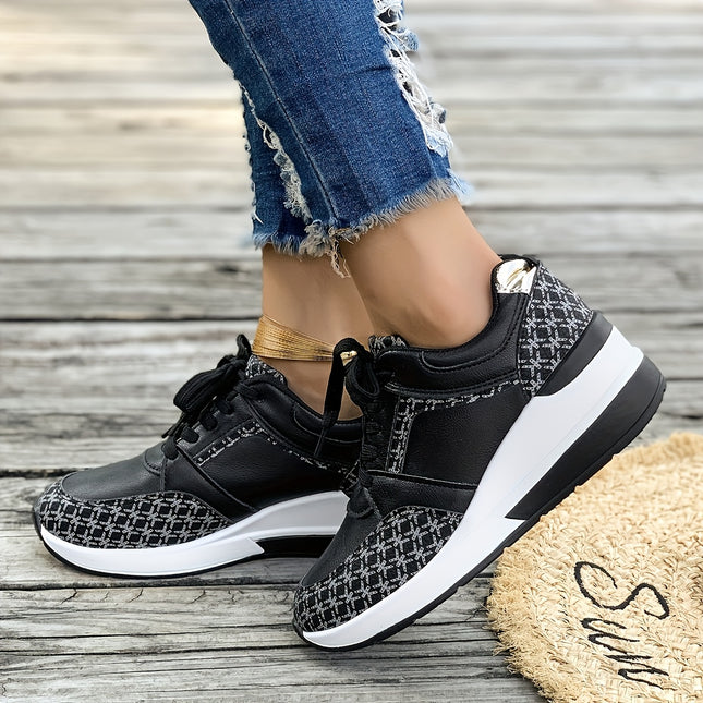 Chic Colorblock Leopard Sneakers