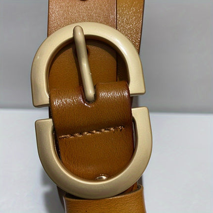 Double D Buckle Leather Belt