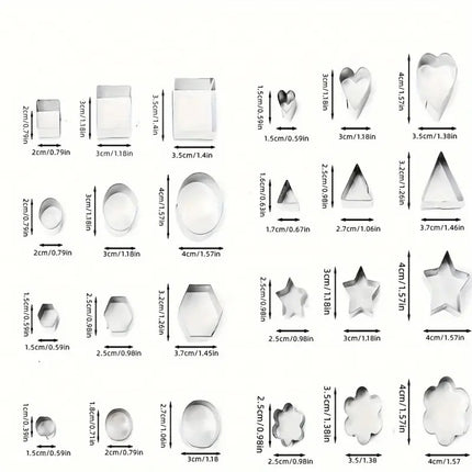 30pcs Stainless Steel Cookie Cutter Set