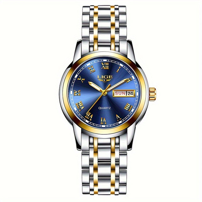 LIGE Gold Women's Bracelet Watch