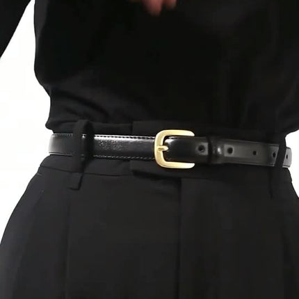 Simple Pin Buckle Skinny Belt