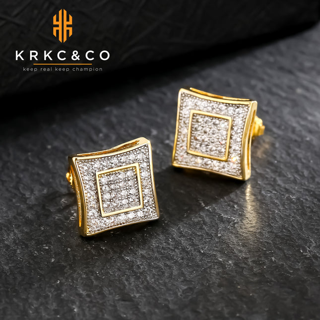 KRKC&CO Luxury Hip Hop Stud Earrings
