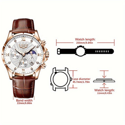 Elegant men's Luxury Quartz Watch