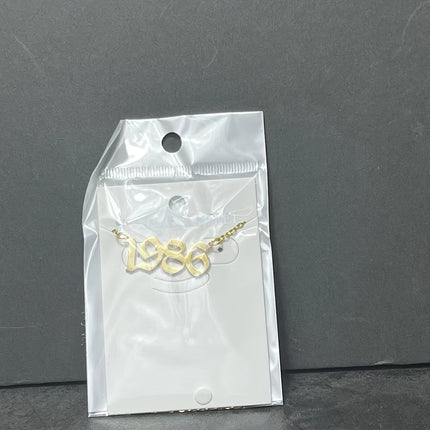 Custom Birth Year Stainless Steel Necklace