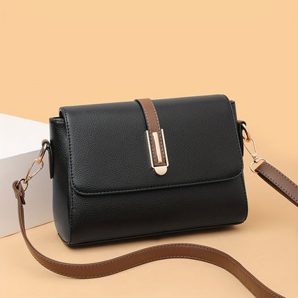 Retro Color Contrast Crossbody Bag