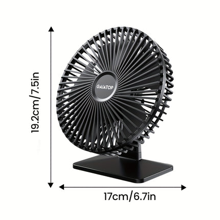 Compact USB Desk Fan – Quiet, Powerful, 3-Speed Cooling