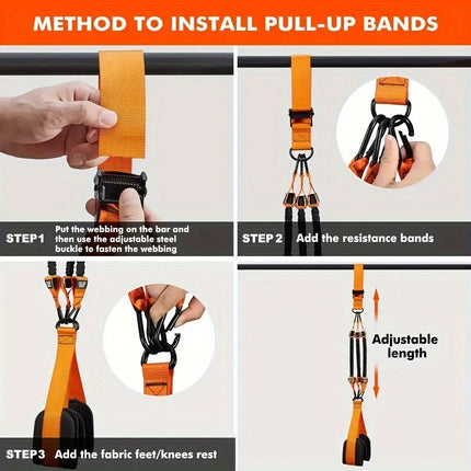 5pcs Heavy-Duty Latex Pull-Up Assist Bands Set
