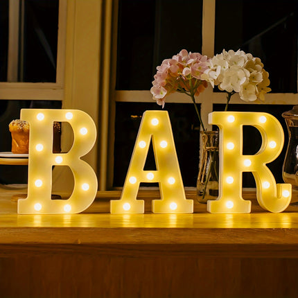 3pcs LED 'BAR' Sign Light Set