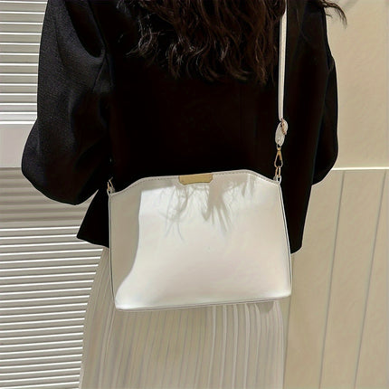 Classic Solid Color Shell Shoulder Bag