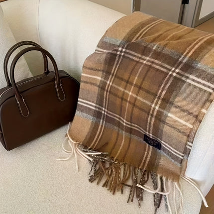 Elegant British Plaid Fall/Winter Scarf