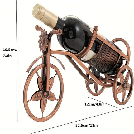 Metal Tabletop Bicycle Wine Rack – Decorative Countertop Holder