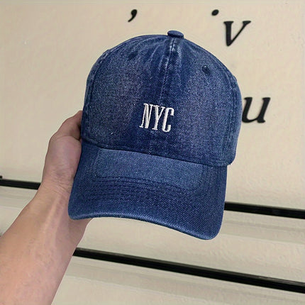 NYC Embroidered Denim Hat