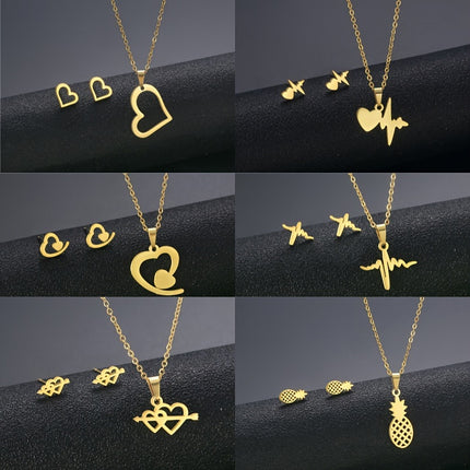 Elegant Stainless Steel Jewelry Set