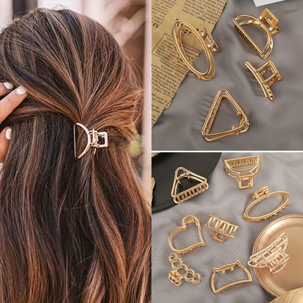 Hollow Heart Metal Hair Clips