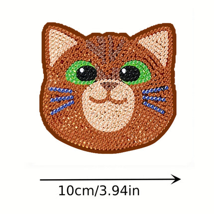 Cat Theme Diamond Coaster Set