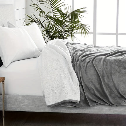 Reversible Milk Velvet Plush Blanket - Ultra-Soft & Cozy