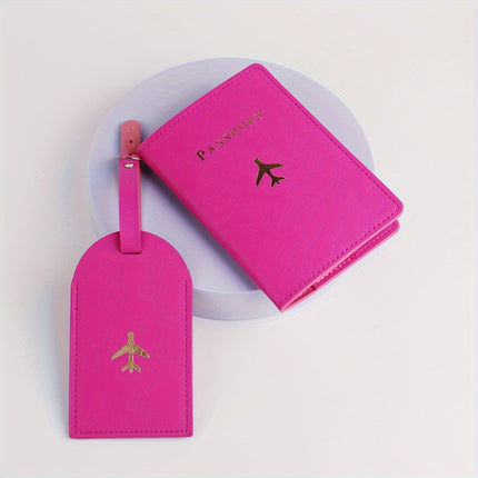 Fashion Bronzing Passport Holder Set